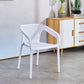Plastic Scandinavian Dining Kitchen Room Arm Chair Solid Back Chair Clearhalo ' kitchen&dining_furn' 'Dining Chairs' 'Dining Tables & Seating' 'dining_chair' 'furn' 'furn_dining_chair' 'Furniture' 'furniture_dining_chair' 'Kitchen & Dining Furniture' 'kitchen' 4640898