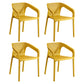 Plastic Scandinavian Dining Kitchen Room Arm Chair Solid Back Chair Ginger 4 Piece Set Clearhalo ' kitchen&dining_furn' 'Dining Chairs' 'Dining Tables & Seating' 'dining_chair' 'furn' 'furn_dining_chair' 'Furniture' 'furniture_dining_chair' 'Kitchen & Dining Furniture' 'kitchen' 4640911