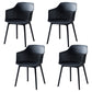 Plastic Scandinavian Dining Kitchen Room Chair Slat Back Arm Chair Black 4 Piece Set Clearhalo ' kitchen&dining_furn' 'Dining Chairs' 'Dining Tables & Seating' 'dining_chair' 'furn' 'furn_dining_chair' 'Furniture' 'furniture_dining_chair' 'Kitchen & Dining Furniture' 'kitchen' 4640919