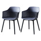 Plastic Scandinavian Dining Kitchen Room Chair Slat Back Arm Chair Grey 2 Piece Set Clearhalo ' kitchen&dining_furn' 'Dining Chairs' 'Dining Tables & Seating' 'dining_chair' 'furn' 'furn_dining_chair' 'Furniture' 'furniture_dining_chair' 'Kitchen & Dining Furniture' 'kitchen' 4640923