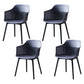 Plastic Scandinavian Dining Kitchen Room Chair Slat Back Arm Chair Grey 4 Piece Set Clearhalo ' kitchen&dining_furn' 'Dining Chairs' 'Dining Tables & Seating' 'dining_chair' 'furn' 'furn_dining_chair' 'Furniture' 'furniture_dining_chair' 'Kitchen & Dining Furniture' 'kitchen' 4640925