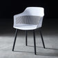 Plastic Scandinavian Dining Kitchen Room Chair Slat Back Arm Chair White 1 Piece Clearhalo ' kitchen&dining_furn' 'Dining Chairs' 'Dining Tables & Seating' 'dining_chair' 'furn' 'furn_dining_chair' 'Furniture' 'furniture_dining_chair' 'Kitchen & Dining Furniture' 'kitchen' 4640928