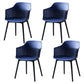 Plastic Scandinavian Dining Kitchen Room Chair Slat Back Arm Chair Blue 4 Piece Set Clearhalo ' kitchen&dining_furn' 'Dining Chairs' 'Dining Tables & Seating' 'dining_chair' 'furn' 'furn_dining_chair' 'Furniture' 'furniture_dining_chair' 'Kitchen & Dining Furniture' 'kitchen' 4640938