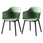 Plastic Scandinavian Dining Kitchen Room Chair Slat Back Arm Chair Green 2 Piece Set Clearhalo ' kitchen&dining_furn' 'Dining Chairs' 'Dining Tables & Seating' 'dining_chair' 'furn' 'furn_dining_chair' 'Furniture' 'furniture_dining_chair' 'Kitchen & Dining Furniture' 'kitchen' 4640941