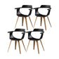 Modern Chair Open Back Dining Arm Chairs with Metal Legs for Kitchen Black 4 Piece Set Clearhalo ' kitchen&dining_furn' 'Dining Chairs' 'Dining Tables & Seating' 'dining_chair' 'furn' 'furn_dining_chair' 'Furniture' 'furniture_dining_chair' 'Kitchen & Dining Furniture' 'kitchen' 4640952