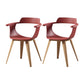 Modern Chair Open Back Dining Arm Chairs with Metal Legs for Kitchen Red 2 Piece Set Clearhalo ' kitchen&dining_furn' 'Dining Chairs' 'Dining Tables & Seating' 'dining_chair' 'furn' 'furn_dining_chair' 'Furniture' 'furniture_dining_chair' 'Kitchen & Dining Furniture' 'kitchen' 4640967