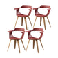 Modern Chair Open Back Dining Arm Chairs with Metal Legs for Kitchen Red 4 Piece Set Clearhalo ' kitchen&dining_furn' 'Dining Chairs' 'Dining Tables & Seating' 'dining_chair' 'furn' 'furn_dining_chair' 'Furniture' 'furniture_dining_chair' 'Kitchen & Dining Furniture' 'kitchen' 4640968