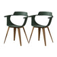 Modern Chair Open Back Dining Arm Chairs with Metal Legs for Kitchen Green 2 Piece Set Clearhalo ' kitchen&dining_furn' 'Dining Chairs' 'Dining Tables & Seating' 'dining_chair' 'furn' 'furn_dining_chair' 'Furniture' 'furniture_dining_chair' 'Kitchen & Dining Furniture' 'kitchen' 4640970