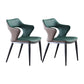 Industrial Design Faux Leather Dining Chairs Open Back Arm Dining Chairs Green 2 Piece Set Clearhalo ' kitchen&dining_furn' 'Dining Chairs' 'Dining Tables & Seating' 'dining_chair' 'furn' 'furn_dining_chair' 'Furniture' 'furniture_dining_chair' 'Kitchen & Dining Furniture' 'kitchen' 4640978