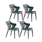 Industrial Design Faux Leather Dining Chairs Open Back Arm Dining Chairs Green 4 Piece Set Clearhalo ' kitchen&dining_furn' 'Dining Chairs' 'Dining Tables & Seating' 'dining_chair' 'furn' 'furn_dining_chair' 'Furniture' 'furniture_dining_chair' 'Kitchen & Dining Furniture' 'kitchen' 4640980