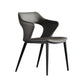 Industrial Design Faux Leather Dining Chairs Open Back Arm Dining Chairs Grey 1 Piece Clearhalo ' kitchen&dining_furn' 'Dining Chairs' 'Dining Tables & Seating' 'dining_chair' 'furn' 'furn_dining_chair' 'Furniture' 'furniture_dining_chair' 'Kitchen & Dining Furniture' 'kitchen' 4640982