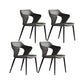 Industrial Design Faux Leather Dining Chairs Open Back Arm Dining Chairs Grey 4 Piece Set Clearhalo ' kitchen&dining_furn' 'Dining Chairs' 'Dining Tables & Seating' 'dining_chair' 'furn' 'furn_dining_chair' 'Furniture' 'furniture_dining_chair' 'Kitchen & Dining Furniture' 'kitchen' 4640987