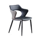 Industrial Design Faux Leather Dining Chairs Open Back Arm Dining Chairs Navy Blue 1 Piece Clearhalo ' kitchen&dining_furn' 'Dining Chairs' 'Dining Tables & Seating' 'dining_chair' 'furn' 'furn_dining_chair' 'Furniture' 'furniture_dining_chair' 'Kitchen & Dining Furniture' 'kitchen' 4640994
