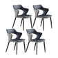 Industrial Design Faux Leather Dining Chairs Open Back Arm Dining Chairs Navy Blue 4 Piece Set Clearhalo ' kitchen&dining_furn' 'Dining Chairs' 'Dining Tables & Seating' 'dining_chair' 'furn' 'furn_dining_chair' 'Furniture' 'furniture_dining_chair' 'Kitchen & Dining Furniture' 'kitchen' 4640998