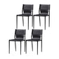 Industrial Style Leather Dining Side Chair Solid Back Armless Dining Chair Black 4 Piece Set Clearhalo ' kitchen&dining_furn' 'Dining Chairs' 'Dining Tables & Seating' 'dining_chair' 'furn' 'furn_dining_chair' 'Furniture' 'furniture_dining_chair' 'Kitchen & Dining Furniture' 'kitchen' 4641008
