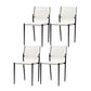 Industrial Style Leather Dining Side Chair Solid Back Armless Dining Chair White 4 Piece Set Clearhalo ' kitchen&dining_furn' 'Dining Chairs' 'Dining Tables & Seating' 'dining_chair' 'furn' 'furn_dining_chair' 'Furniture' 'furniture_dining_chair' 'Kitchen & Dining Furniture' 'kitchen' 4641020