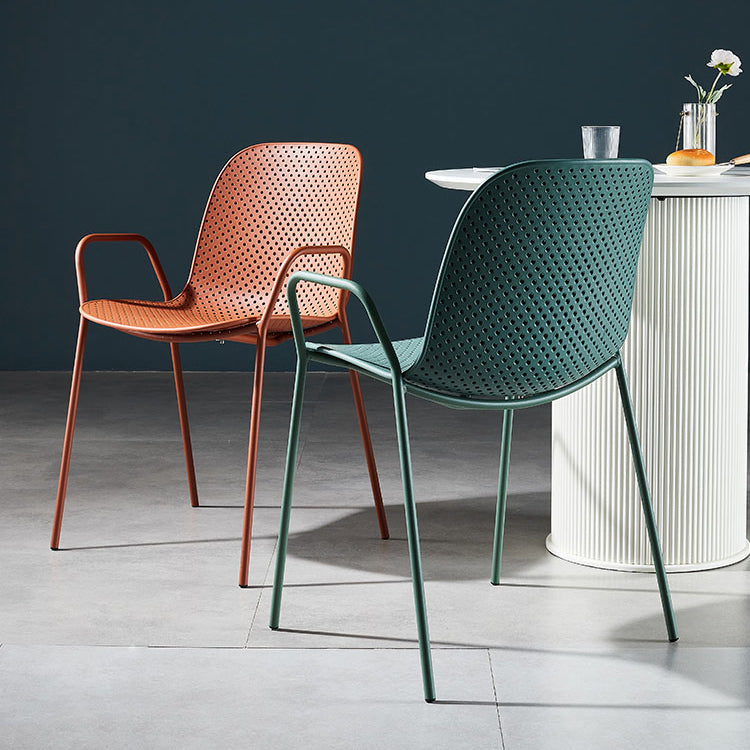 Modern Style Chair Dining Arm Chairs with Metal Legs for Kitchen Clearhalo ' kitchen&dining_furn' 'Dining Chairs' 'Dining Tables & Seating' 'dining_chair' 'furn' 'furn_dining_chair' 'Furniture' 'furniture_dining_chair' 'Kitchen & Dining Furniture' 'kitchen' 4641027