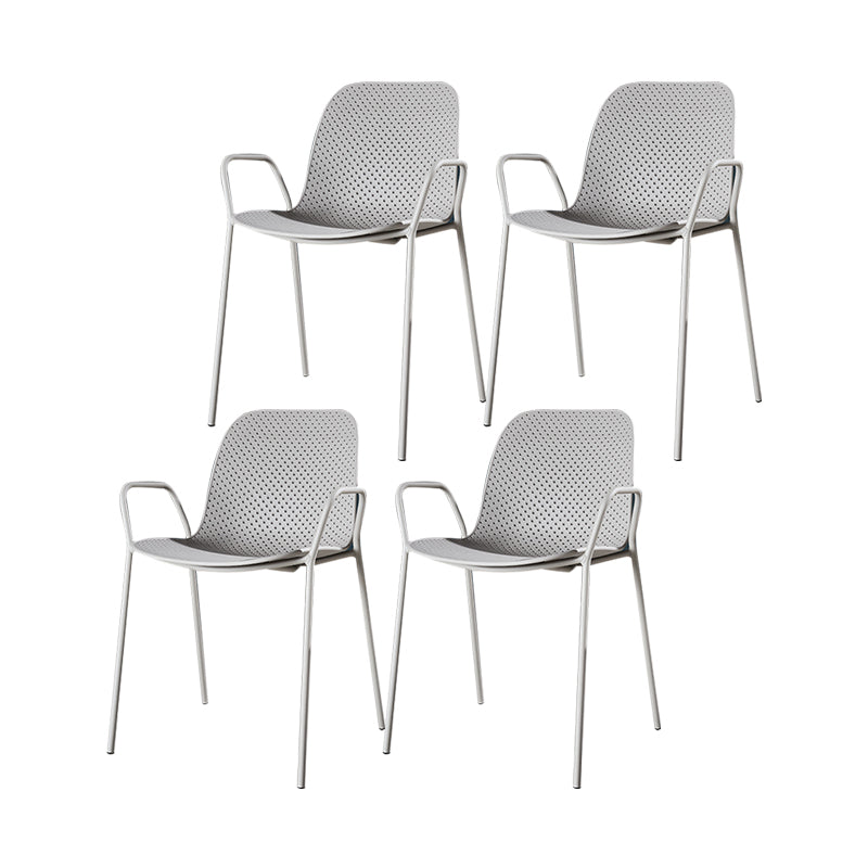 Modern Style Chair Dining Arm Chairs with Metal Legs for Kitchen Grey 4 Piece Set Clearhalo ' kitchen&dining_furn' 'Dining Chairs' 'Dining Tables & Seating' 'dining_chair' 'furn' 'furn_dining_chair' 'Furniture' 'furniture_dining_chair' 'Kitchen & Dining Furniture' 'kitchen' 4641035