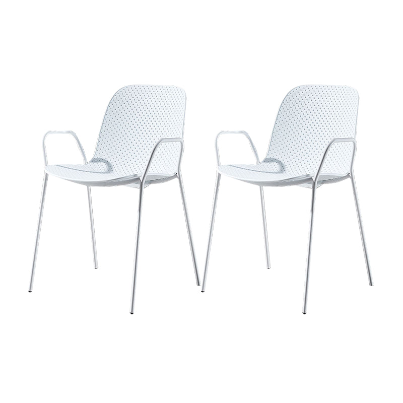 Modern Style Chair Dining Arm Chairs with Metal Legs for Kitchen White 2 Piece Set Clearhalo ' kitchen&dining_furn' 'Dining Chairs' 'Dining Tables & Seating' 'dining_chair' 'furn' 'furn_dining_chair' 'Furniture' 'furniture_dining_chair' 'Kitchen & Dining Furniture' 'kitchen' 4641038