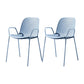 Modern Style Chair Dining Arm Chairs with Metal Legs for Kitchen Blue 2 Piece Set Clearhalo ' kitchen&dining_furn' 'Dining Chairs' 'Dining Tables & Seating' 'dining_chair' 'furn' 'furn_dining_chair' 'Furniture' 'furniture_dining_chair' 'Kitchen & Dining Furniture' 'kitchen' 4641044