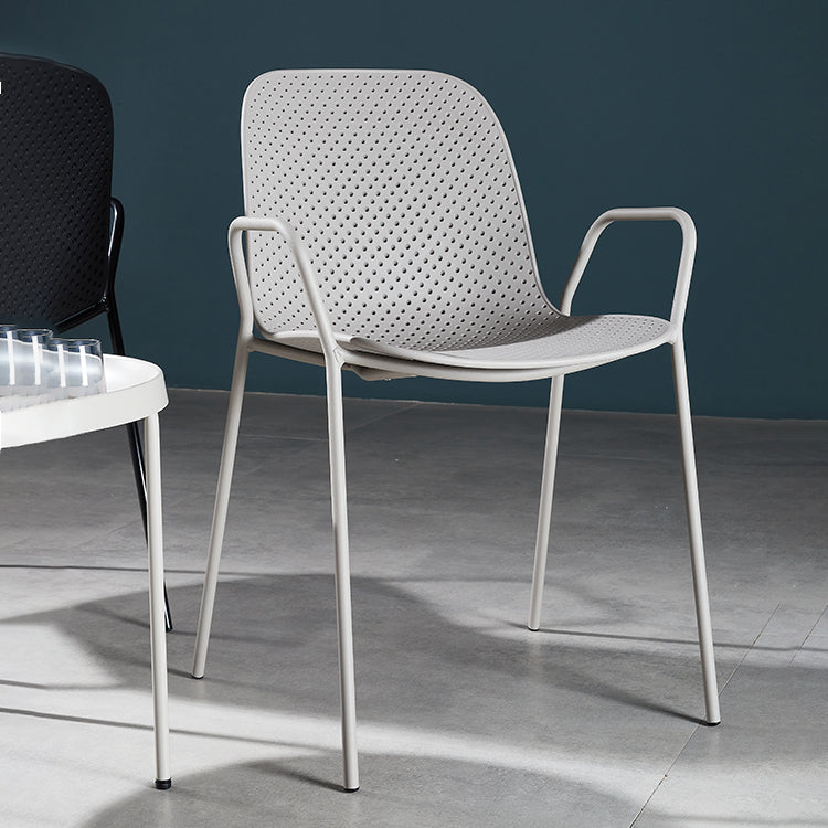 Modern Style Chair Dining Arm Chairs with Metal Legs for Kitchen Clearhalo ' kitchen&dining_furn' 'Dining Chairs' 'Dining Tables & Seating' 'dining_chair' 'furn' 'furn_dining_chair' 'Furniture' 'furniture_dining_chair' 'Kitchen & Dining Furniture' 'kitchen' 4641049