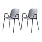 Modern Style Chair Dining Arm Chairs with Metal Legs for Kitchen Dark Gray-Black 2 Piece Set Clearhalo ' kitchen&dining_furn' 'Dining Chairs' 'Dining Tables & Seating' 'dining_chair' 'furn' 'furn_dining_chair' 'Furniture' 'furniture_dining_chair' 'Kitchen & Dining Furniture' 'kitchen' 4641054