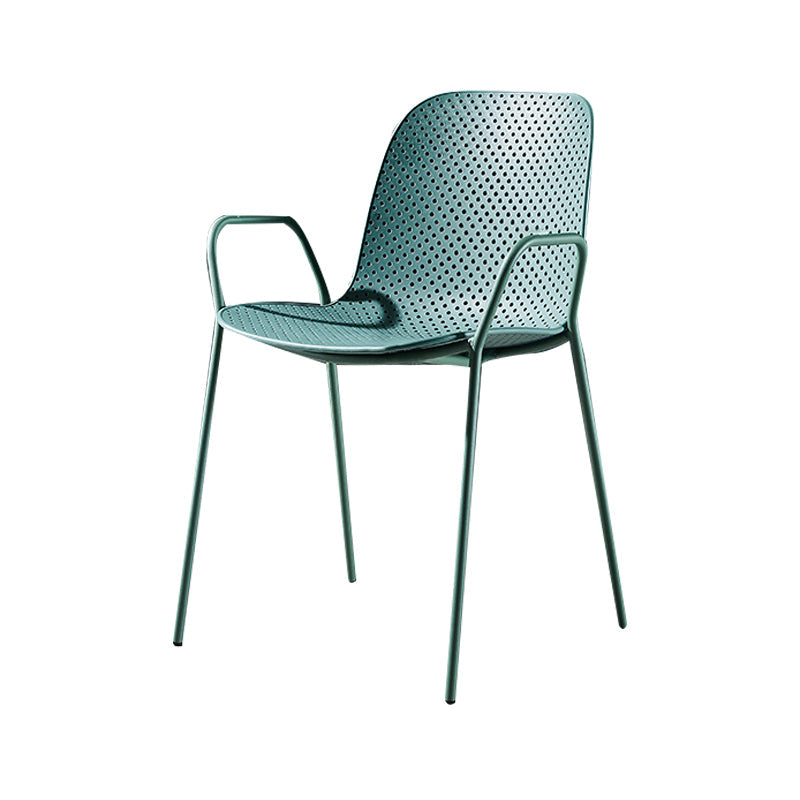 Modern Style Chair Dining Arm Chairs with Metal Legs for Kitchen Blackish Green 1 Piece Clearhalo ' kitchen&dining_furn' 'Dining Chairs' 'Dining Tables & Seating' 'dining_chair' 'furn' 'furn_dining_chair' 'Furniture' 'furniture_dining_chair' 'Kitchen & Dining Furniture' 'kitchen' 4641056