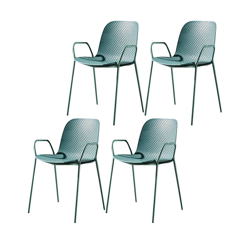 Modern Style Chair Dining Arm Chairs with Metal Legs for Kitchen Blackish Green 4 Piece Set Clearhalo ' kitchen&dining_furn' 'Dining Chairs' 'Dining Tables & Seating' 'dining_chair' 'furn' 'furn_dining_chair' 'Furniture' 'furniture_dining_chair' 'Kitchen & Dining Furniture' 'kitchen' 4641058