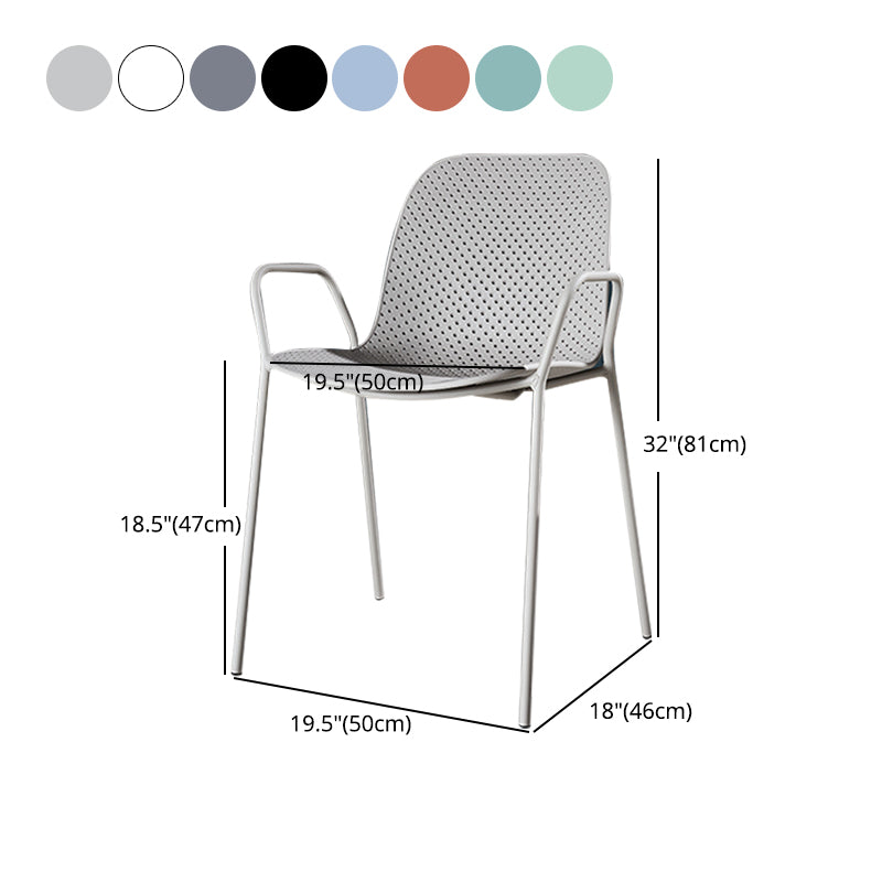 Modern Style Chair Dining Arm Chairs with Metal Legs for Kitchen Clearhalo ' kitchen&dining_furn' 'Dining Chairs' 'Dining Tables & Seating' 'dining_chair' 'furn' 'furn_dining_chair' 'Furniture' 'furniture_dining_chair' 'Kitchen & Dining Furniture' 'kitchen' 4641062