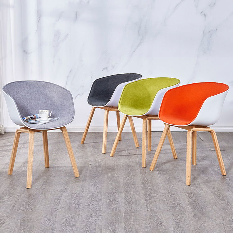 Modern Milk Tea Shop Solid Back Arm Chair Plastic Matte Finish Dining Chair Clearhalo ' kitchen&dining_furn' 'Dining Chairs' 'Dining Tables & Seating' 'dining_chair' 'Furniture' 'furniture_dining_chair' 'Kitchen & Dining Furniture' 'kitchen' 4641067