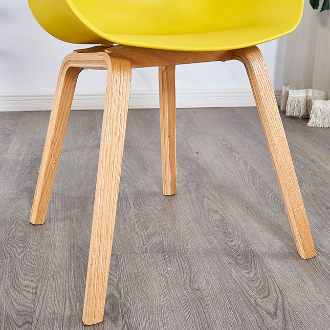 Modern Milk Tea Shop Solid Back Arm Chair Plastic Matte Finish Dining Chair Clearhalo ' kitchen&dining_furn' 'Dining Chairs' 'Dining Tables & Seating' 'dining_chair' 'Furniture' 'furniture_dining_chair' 'Kitchen & Dining Furniture' 'kitchen' 4641073