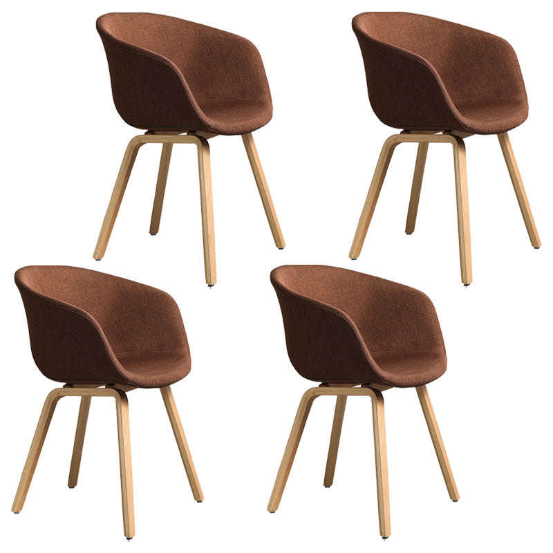 Modern Milk Tea Shop Solid Back Arm Chair Plastic Matte Finish Dining Chair Coffee Set of 4 Clearhalo ' kitchen&dining_furn' 'Dining Chairs' 'Dining Tables & Seating' 'dining_chair' 'Furniture' 'furniture_dining_chair' 'Kitchen & Dining Furniture' 'kitchen' 4641074