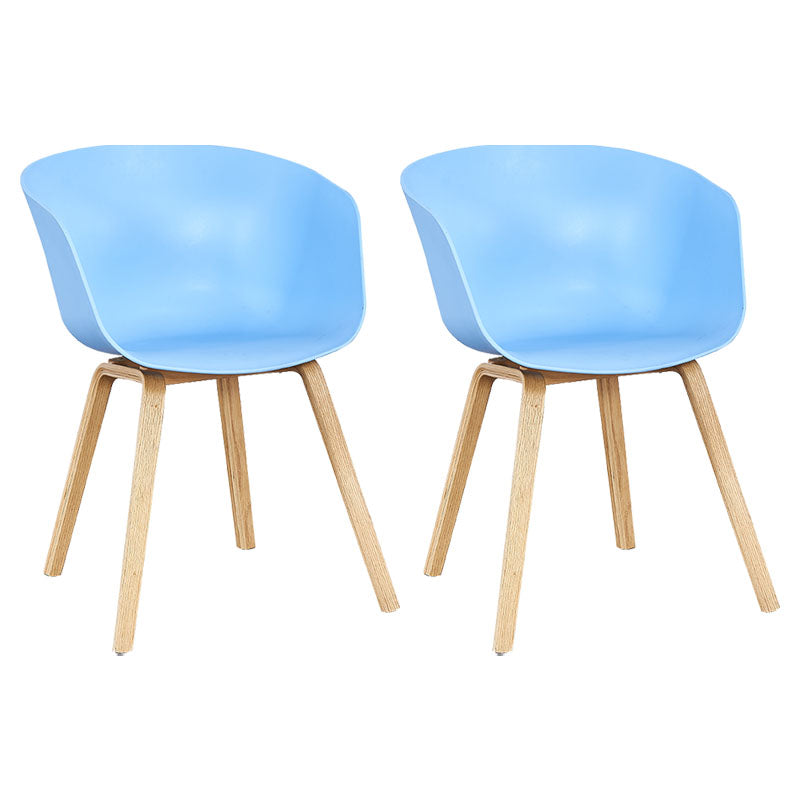 Modern Milk Tea Shop Solid Back Arm Chair Plastic Matte Finish Dining Chair Sky Blue Set of 2 Clearhalo ' kitchen&dining_furn' 'Dining Chairs' 'Dining Tables & Seating' 'dining_chair' 'Furniture' 'furniture_dining_chair' 'Kitchen & Dining Furniture' 'kitchen' 4641078