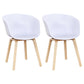 Modern Milk Tea Shop Solid Back Arm Chair Plastic Matte Finish Dining Chair White Set of 2 Clearhalo ' kitchen&dining_furn' 'Dining Chairs' 'Dining Tables & Seating' 'dining_chair' 'Furniture' 'furniture_dining_chair' 'Kitchen & Dining Furniture' 'kitchen' 4641082