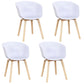 Modern Milk Tea Shop Solid Back Arm Chair Plastic Matte Finish Dining Chair White Set of 4 Clearhalo ' kitchen&dining_furn' 'Dining Chairs' 'Dining Tables & Seating' 'dining_chair' 'Furniture' 'furniture_dining_chair' 'Kitchen & Dining Furniture' 'kitchen' 4641083