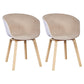 Modern Milk Tea Shop Solid Back Arm Chair Plastic Matte Finish Dining Chair Beige-Yellow Set of 2 Clearhalo ' kitchen&dining_furn' 'Dining Chairs' 'Dining Tables & Seating' 'dining_chair' 'Furniture' 'furniture_dining_chair' 'Kitchen & Dining Furniture' 'kitchen' 4641088