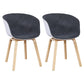 Modern Milk Tea Shop Solid Back Arm Chair Plastic Matte Finish Dining Chair Silver Gray Set of 2 Clearhalo ' kitchen&dining_furn' 'Dining Chairs' 'Dining Tables & Seating' 'dining_chair' 'Furniture' 'furniture_dining_chair' 'Kitchen & Dining Furniture' 'kitchen' 4641091