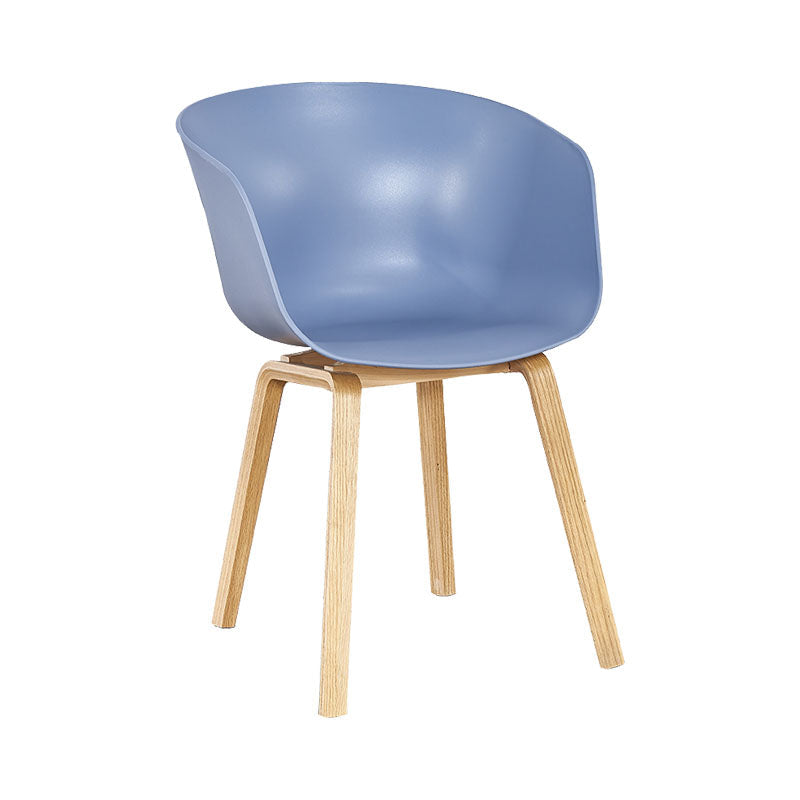 Modern Milk Tea Shop Solid Back Arm Chair Plastic Matte Finish Dining Chair Grey 1 Piece Clearhalo ' kitchen&dining_furn' 'Dining Chairs' 'Dining Tables & Seating' 'dining_chair' 'Furniture' 'furniture_dining_chair' 'Kitchen & Dining Furniture' 'kitchen' 4641102