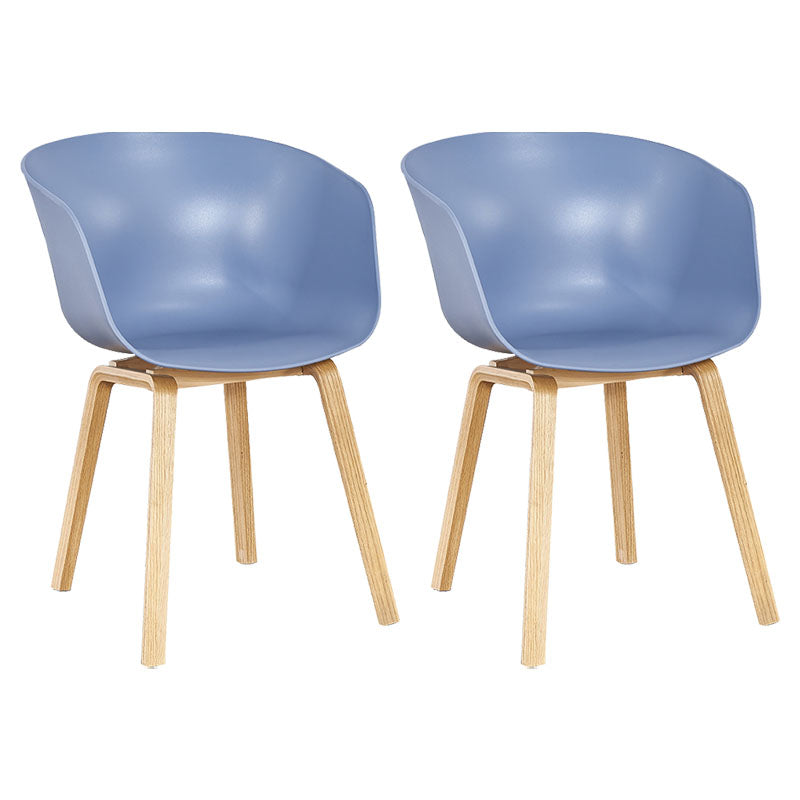 Modern Milk Tea Shop Solid Back Arm Chair Plastic Matte Finish Dining Chair Grey Set of 2 Clearhalo ' kitchen&dining_furn' 'Dining Chairs' 'Dining Tables & Seating' 'dining_chair' 'Furniture' 'furniture_dining_chair' 'Kitchen & Dining Furniture' 'kitchen' 4641103