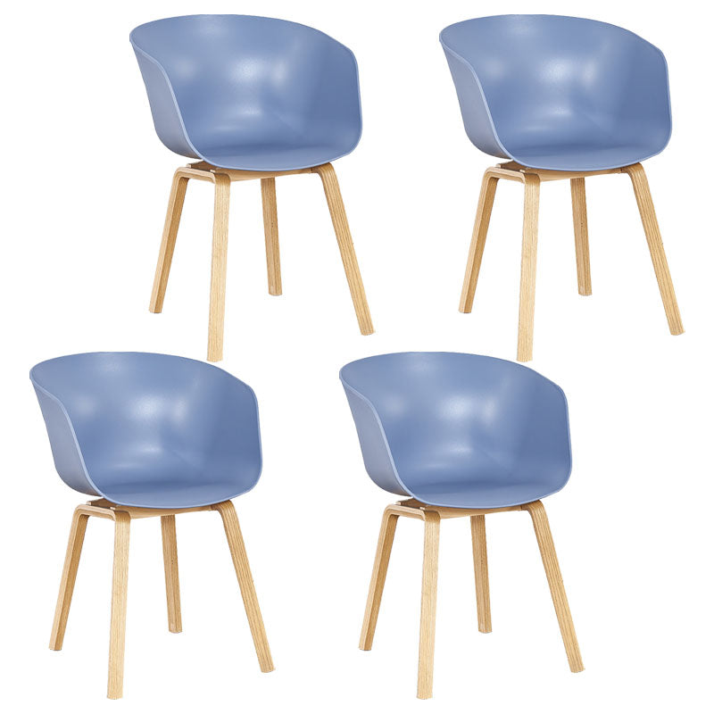 Modern Milk Tea Shop Solid Back Arm Chair Plastic Matte Finish Dining Chair Grey Set of 4 Clearhalo ' kitchen&dining_furn' 'Dining Chairs' 'Dining Tables & Seating' 'dining_chair' 'Furniture' 'furniture_dining_chair' 'Kitchen & Dining Furniture' 'kitchen' 4641104