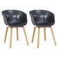 Modern Milk Tea Shop Solid Back Arm Chair Plastic Matte Finish Dining Chair Black Set of 2 Clearhalo ' kitchen&dining_furn' 'Dining Chairs' 'Dining Tables & Seating' 'dining_chair' 'Furniture' 'furniture_dining_chair' 'Kitchen & Dining Furniture' 'kitchen' 4641106