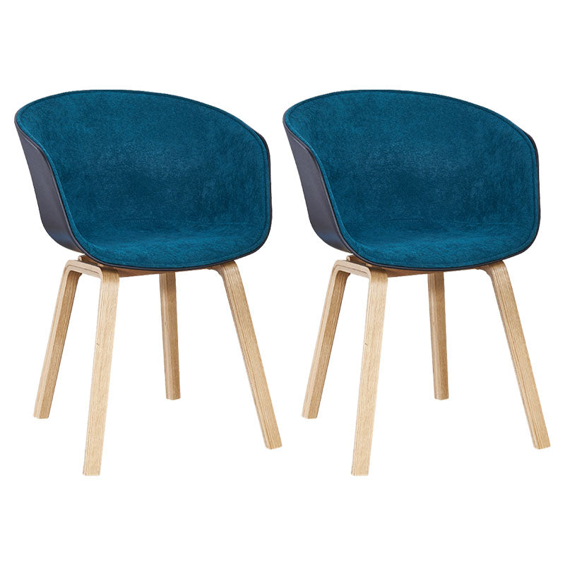 Modern Milk Tea Shop Solid Back Arm Chair Plastic Matte Finish Dining Chair Dark Blue Set of 2 Clearhalo ' kitchen&dining_furn' 'Dining Chairs' 'Dining Tables & Seating' 'dining_chair' 'Furniture' 'furniture_dining_chair' 'Kitchen & Dining Furniture' 'kitchen' 4641115