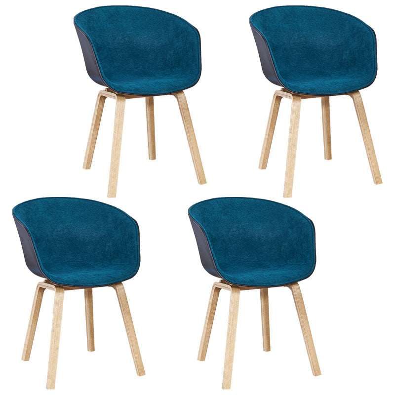 Modern Milk Tea Shop Solid Back Arm Chair Plastic Matte Finish Dining Chair Dark Blue Set of 4 Clearhalo ' kitchen&dining_furn' 'Dining Chairs' 'Dining Tables & Seating' 'dining_chair' 'Furniture' 'furniture_dining_chair' 'Kitchen & Dining Furniture' 'kitchen' 4641116