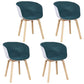 Modern Milk Tea Shop Solid Back Arm Chair Plastic Matte Finish Dining Chair Army Green Set of 4 Clearhalo ' kitchen&dining_furn' 'Dining Chairs' 'Dining Tables & Seating' 'dining_chair' 'Furniture' 'furniture_dining_chair' 'Kitchen & Dining Furniture' 'kitchen' 4641122