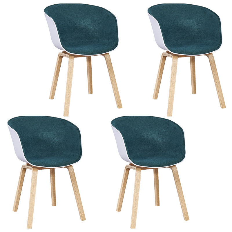 Modern Milk Tea Shop Solid Back Arm Chair Plastic Matte Finish Dining Chair Army Green Set of 4 Clearhalo ' kitchen&dining_furn' 'Dining Chairs' 'Dining Tables & Seating' 'dining_chair' 'Furniture' 'furniture_dining_chair' 'Kitchen & Dining Furniture' 'kitchen' 4641122