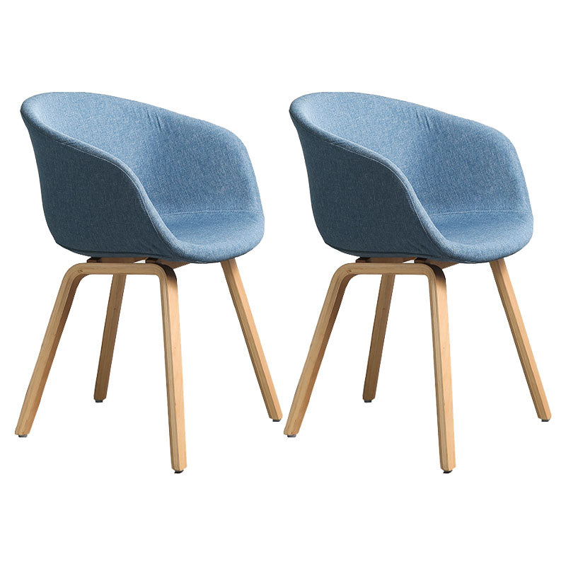 Modern Milk Tea Shop Solid Back Arm Chair Plastic Matte Finish Dining Chair Blue Set of 2 Clearhalo ' kitchen&dining_furn' 'Dining Chairs' 'Dining Tables & Seating' 'dining_chair' 'Furniture' 'furniture_dining_chair' 'Kitchen & Dining Furniture' 'kitchen' 4641124