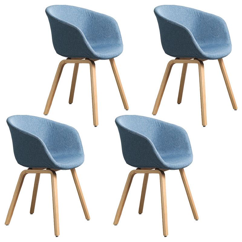 Modern Milk Tea Shop Solid Back Arm Chair Plastic Matte Finish Dining Chair Blue Set of 4 Clearhalo ' kitchen&dining_furn' 'Dining Chairs' 'Dining Tables & Seating' 'dining_chair' 'Furniture' 'furniture_dining_chair' 'Kitchen & Dining Furniture' 'kitchen' 4641125