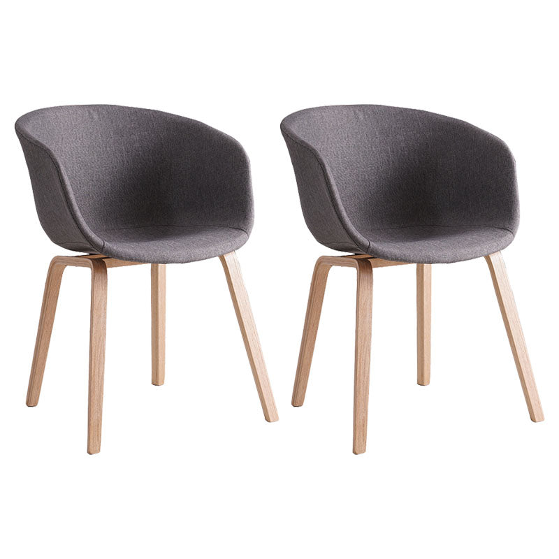 Modern Milk Tea Shop Solid Back Arm Chair Plastic Matte Finish Dining Chair Dark Gray Set of 2 Clearhalo ' kitchen&dining_furn' 'Dining Chairs' 'Dining Tables & Seating' 'dining_chair' 'Furniture' 'furniture_dining_chair' 'Kitchen & Dining Furniture' 'kitchen' 4641130