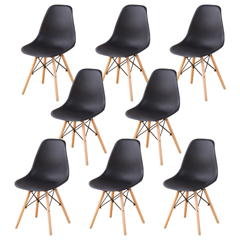 Wood Industrial Dining Kitchen Room Chair Solid Back Side Chair Black Set of 8 Clearhalo ' kitchen&dining_furn' 'Dining Chairs' 'Dining Tables & Seating' 'dining_chair' 'Furniture' 'furniture_dining_chair' 'Kitchen & Dining Furniture' 'kitchen' 4641134
