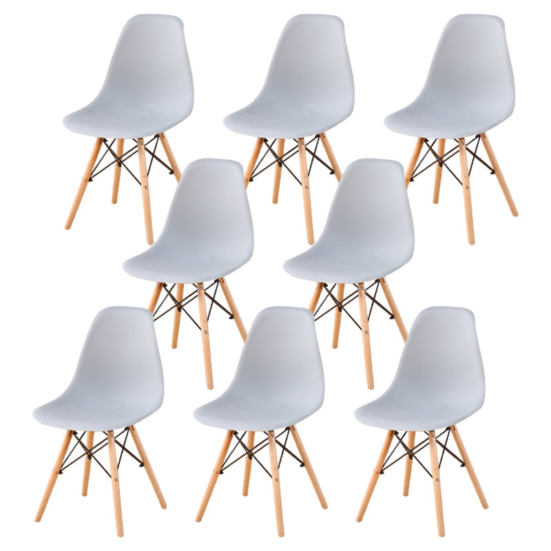 Wood Industrial Dining Kitchen Room Chair Solid Back Side Chair Grey Set of 8 Clearhalo ' kitchen&dining_furn' 'Dining Chairs' 'Dining Tables & Seating' 'dining_chair' 'Furniture' 'furniture_dining_chair' 'Kitchen & Dining Furniture' 'kitchen' 4641136